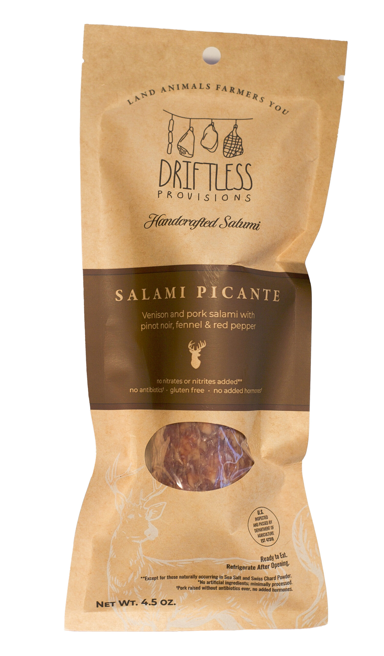 Venison Picante, front label